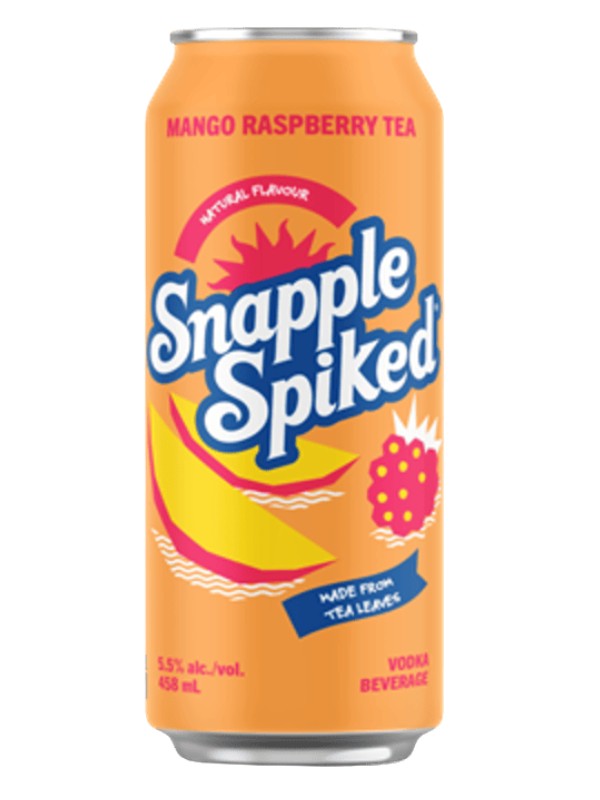 Snapple Spiked Tea Mango Raspberry 458 D