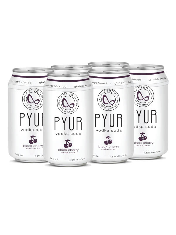 PYUR VODKA SODA BLAC