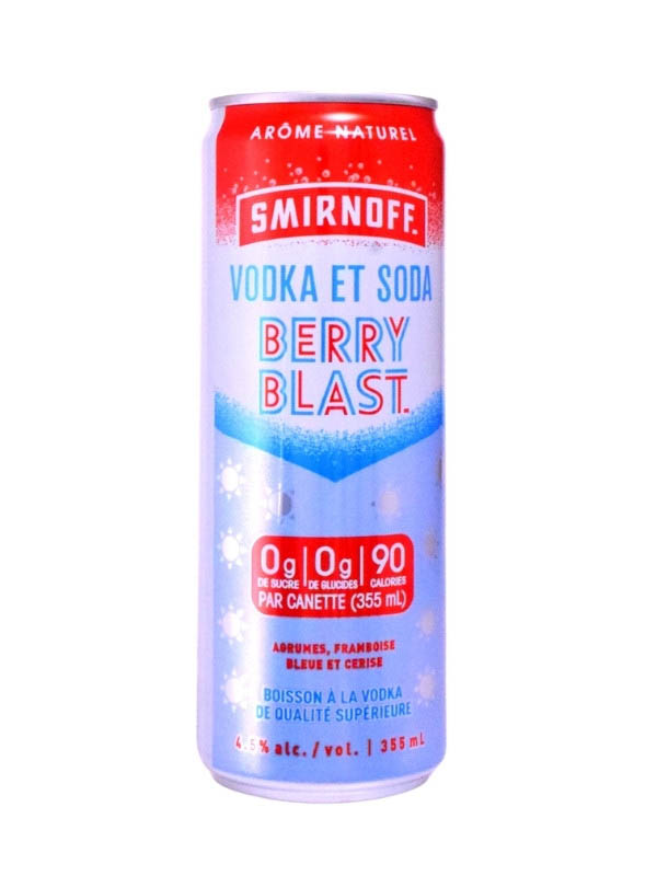 Smirnoff Vodka & Soda Berry Blast (6pk)