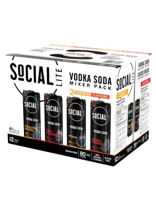 Social Lite Variety Pack 12x355ml Slim